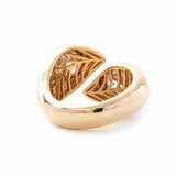 14K Yellow Gold Old European Cut Lab Diamond Toi et Moi Ring