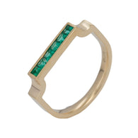 14k Gold Emerald Anniversary Ring