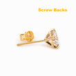 14K Gold Round Cut Lab Diamond Six Claw Prongs Martini Setting Stud Earrings