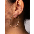 14k Rose Gold Diamond Huge Hoop Earrings
