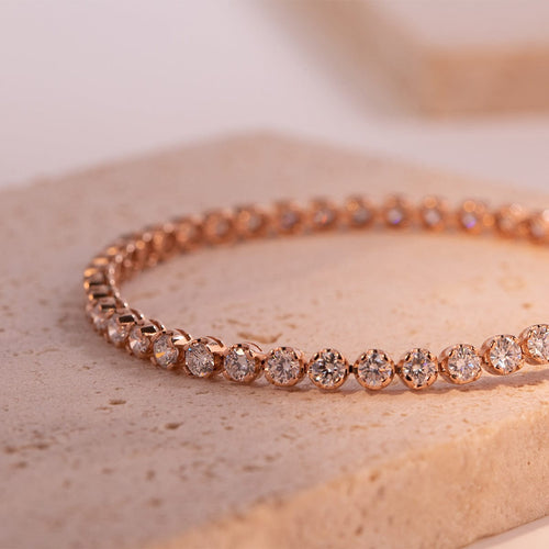 14K Rose Gold Lab Diamond Tennis Bracelet