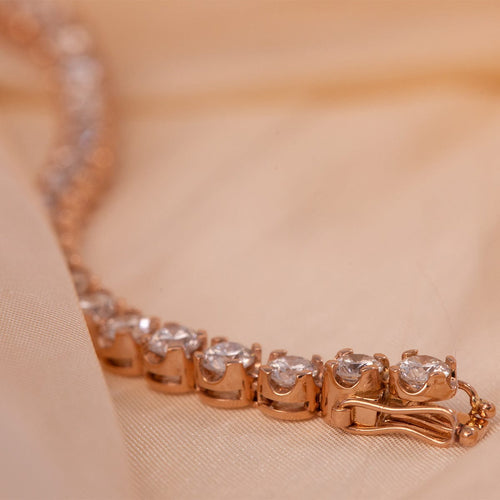 14K Rose Gold Lab Diamond Tennis Bracelet