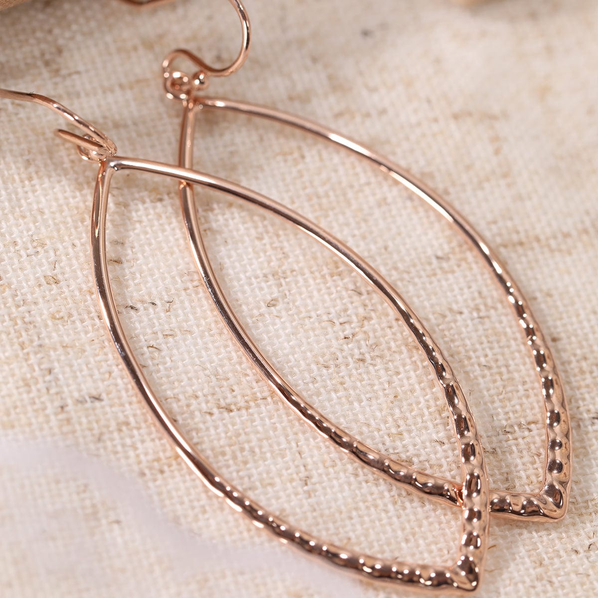14K Rose Gold Statement Hook Earrings - MMR