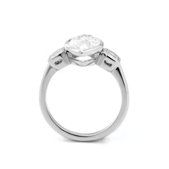 14K White Gold 2.53CT (IGI) Marquise Brilliant Cut Lab Diamond Three Stone Ring - MMR