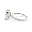 14K White Gold Crushed Ice Cushion Lab Diamond Halo Pavé Engagement Ring (Ring Setting Only)