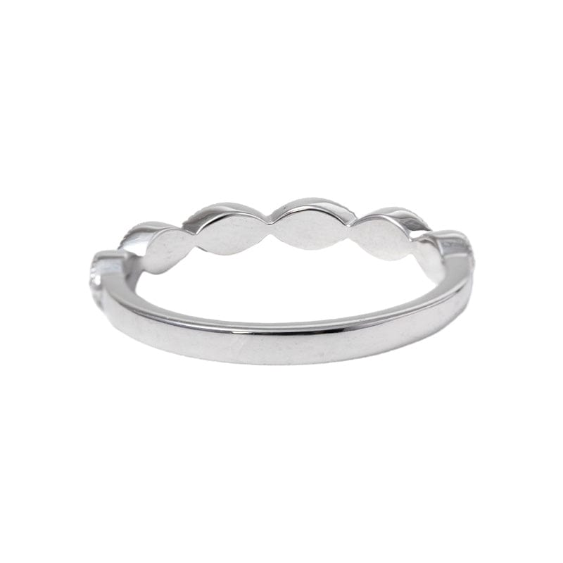 14K White Gold Diamond Stacking Ring