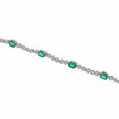 14K White Gold Emerald & Diamond Tennis Bracelet