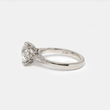14K White Gold OEC Moissanite Statement Vintage Engagement Ring (Ring Setting Only)