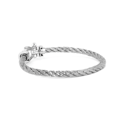 14K White Gold Round Lab Diamond Force Bracelet - MMR