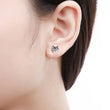 Four Round Prongs Classic Lab-Grown Round Diamond Stud Earrings