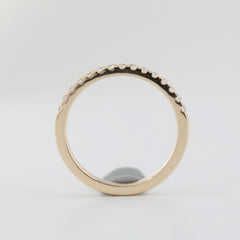 14K Yellow Gold 1.6mm Round Lab Diamond Half Eternity Ring - MMR