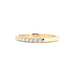 14K Yellow Gold 1.9mm Round Brilliant Lab Diamond Half Eternity Ring - MMR