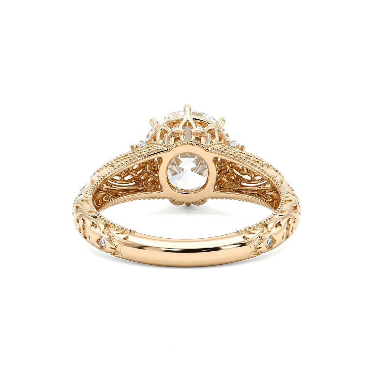 14K Yellow Gold 2.55ct Old European Cut Lab Diamond Vintage Ring - MMR