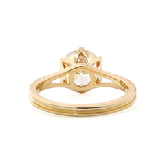 14K Yellow Gold 2.5ct Old European Cut Lab Diamond 6 Claw Prong Crown Basket Solitaire Ring - MMR