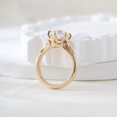 14K Yellow Gold 3.33ct Old European Cut Lab Diamond Solitaire Ring - MMR