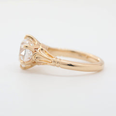 14K Yellow Gold 3.33ct Old European Cut Lab Diamond Solitaire Ring - MMR