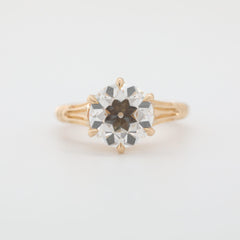 14K Yellow Gold 3.33ct Old European Cut Lab Diamond Solitaire Ring - MMR