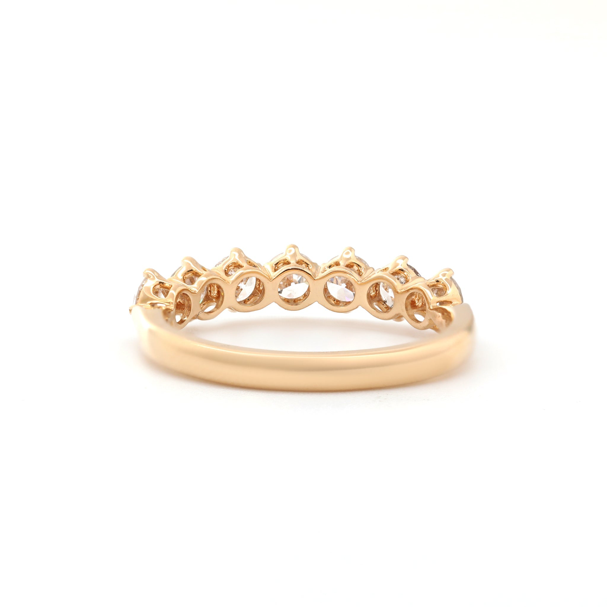 14K Yellow Gold 3.5mm Old European Cut Lab Diamond Eternity Band - MMR