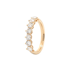 14K Yellow Gold 3.5mm Old European Cut Lab Diamond Eternity Band - MMR