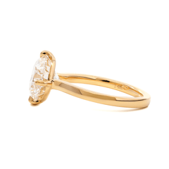 14K Yellow Gold 3CT Round Brilliant Lab Diamond Ring - MMR
