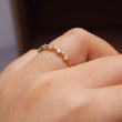 14kt Yellow Gold Womens  Lab Grown Round Diamond Stackable Band Ring