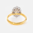 14K Yellow Gold & Platinum Oval Cut Moissanite Halo Engagement Ring (Ring Setting Only)