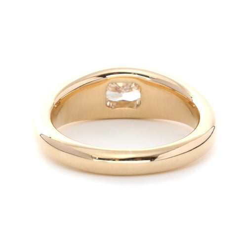 14K Yellow Gold Princess Cut Lab Diamond Men's Wedding Band (Ring Setting Only)