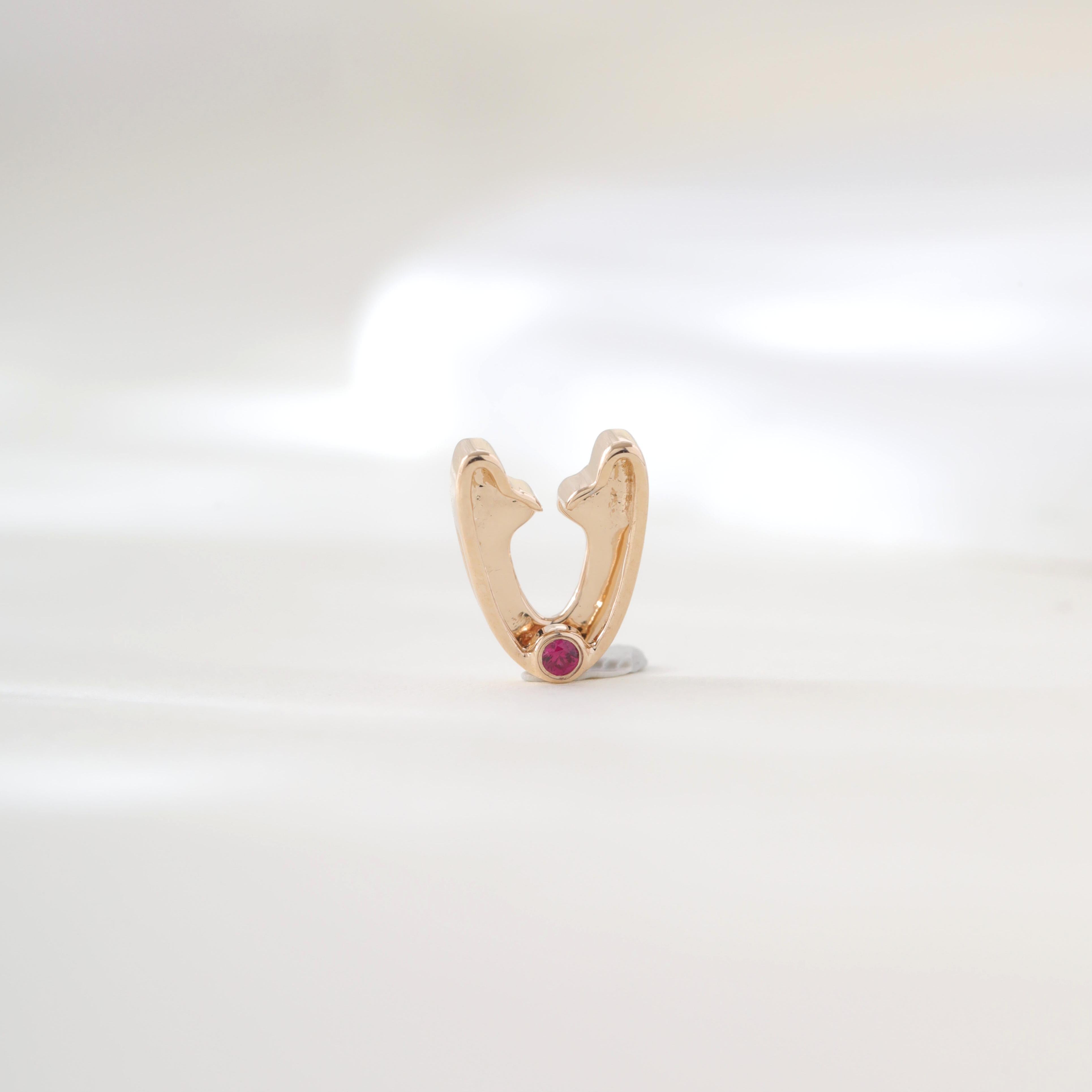 14K Yellow Gold Round Cut Lab Diamond Letter A Pendant (Pendant only) - MMR