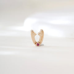 14K Yellow Gold Round Cut Lab Diamond Letter A Pendant (Pendant only) - MMR
