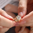 14K Yellow Gold Round Diamond Hexagonal Bezel Engagement Ring (Ring Setting Only)