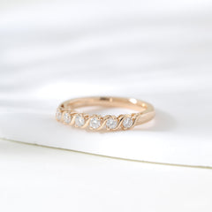 14K Yellow Gold Round Lab Diamond 6-stone Ring - MMR