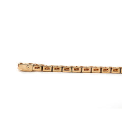 14K Yellow Gold Round Lab Dimaond Triangle Bracelet - MMR