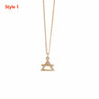 14K Yellow Gold Special Characters Pendant Necklace