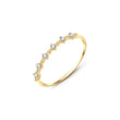 14kt Yellow Gold Womens  Lab Grown Round Diamond Stackable Band Ring