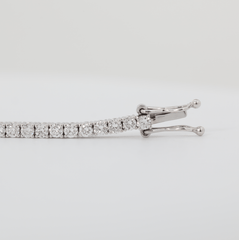 2mm Round Cut Lab Diamond 4 Prong Basket Tennis Bracelet Everyday Essential