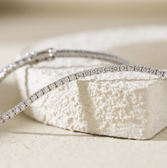 3.8mm Round Cut Lab Diamond 4 Prong Basket Tennis Bracelet