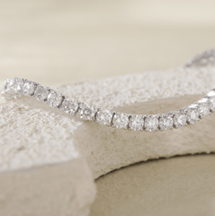 3.8mm Round Cut Lab Diamond 4 Prong Basket Tennis Bracelet