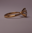 18K Rose Gold 2.5ct OEC Moissanite 6 Prongs Antique Style Engagement Ring