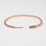 18k Rose Gold Diamond Huge Hoop Earrings