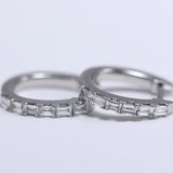 18k White Gold Diamond Hoop Earrings