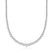 18k White Gold Gradient Diamond Tennis Necklace