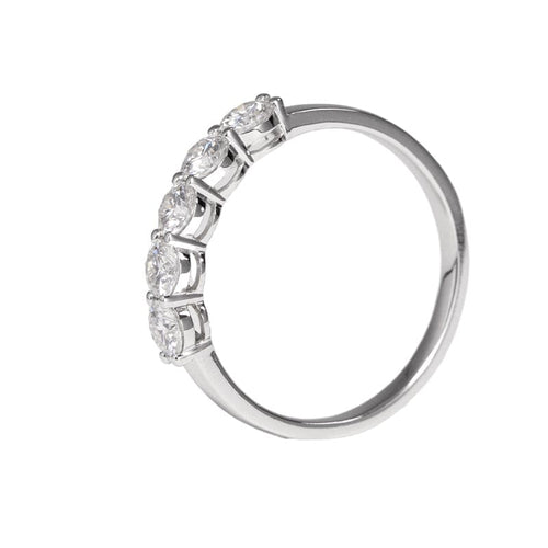 18K White Gold  Lab Diamond Anniversary Ring