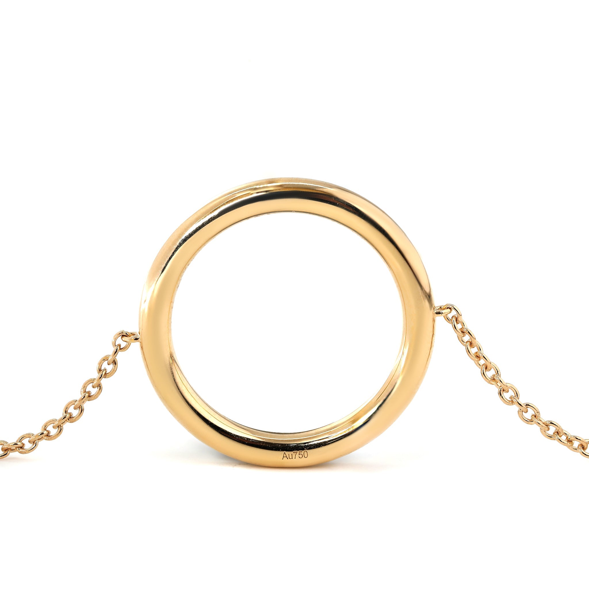 18K Yellow Gold 1.5mm Brilliant Cut Lab Diamond Bracelet (16cm) - MMR
