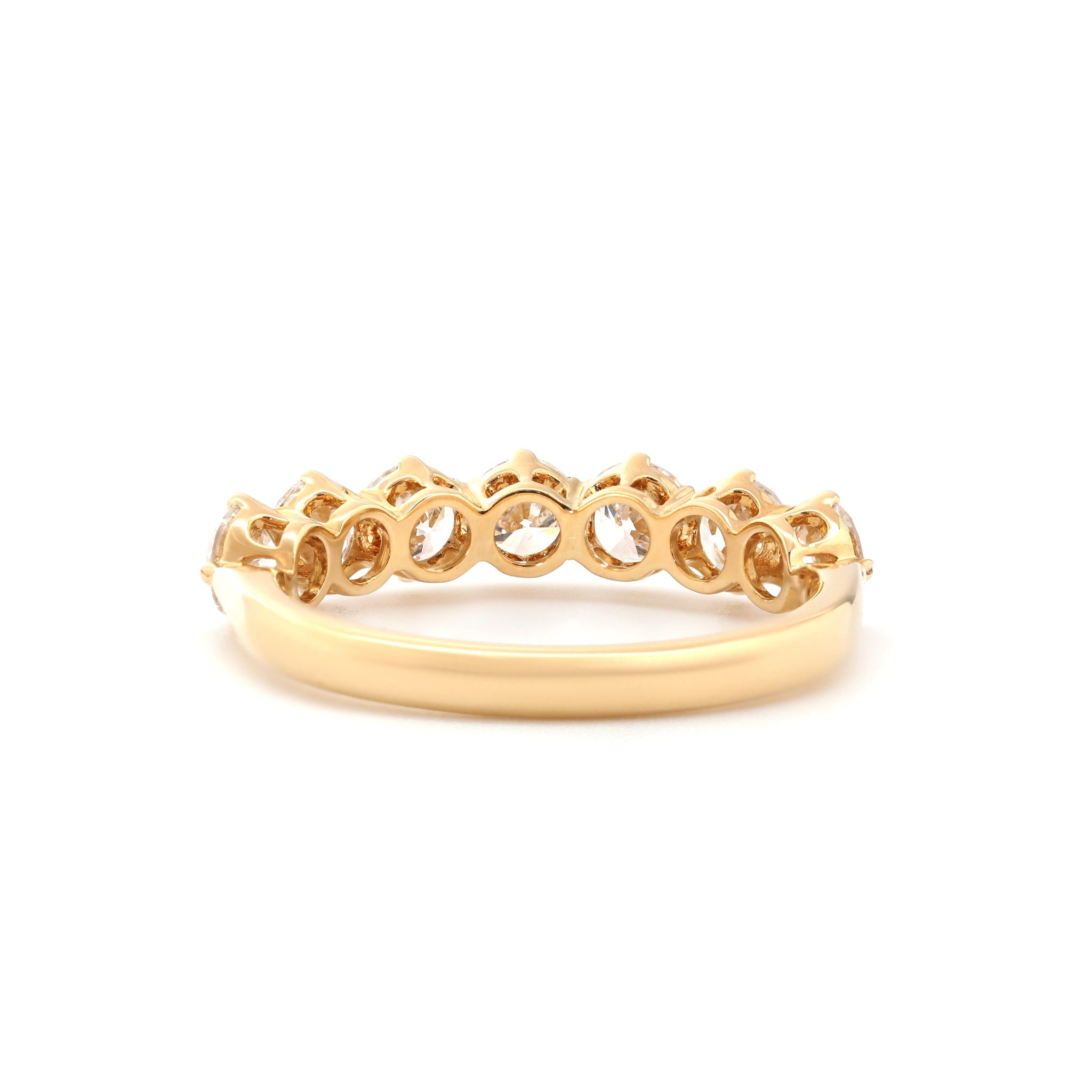 18K Yellow Gold 4mm Round Brilliant Cut Lab Diamond Eternity Band - MMR