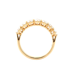 18K Yellow Gold 4mm Round Brilliant Cut Lab Diamond Eternity Band - MMR