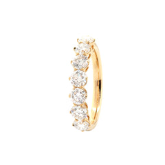18K Yellow Gold 4mm Round Brilliant Cut Lab Diamond Eternity Band - MMR