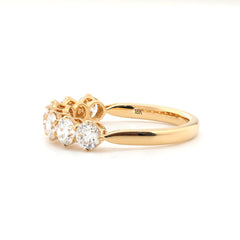 18K Yellow Gold 4mm Round Brilliant Cut Lab Diamond Eternity Band - MMR