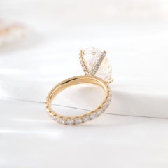 18K Yellow Gold 5.07ct Oval Lab Diamond Ring - MMR