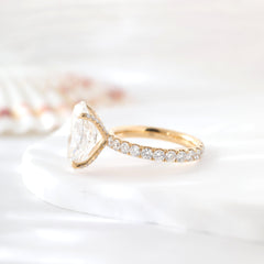 18K Yellow Gold 5.07ct Oval Lab Diamond Ring - MMR