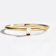 18k Yellow Gold Band Ring in White Baguette Diamond